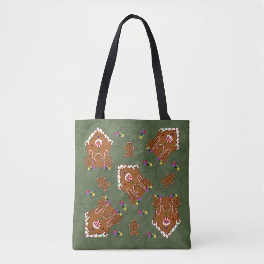 Gingerbread House All Over Print Canvas tas (Voorkant)
