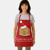 Gingerbread House Architect Rood Bruin Kerstmis Schort (Insitu)