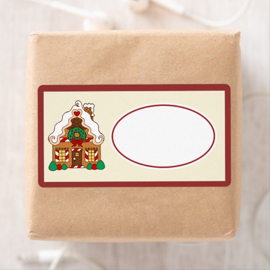 Gingerbread House Cadeau Label Label (Insitu)
