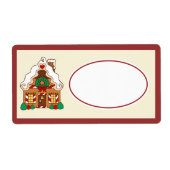 Gingerbread House Cadeau Label Label (Voorkant)