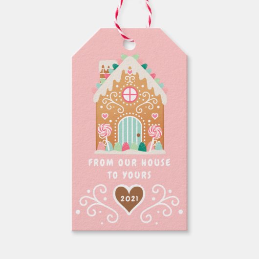 Gingerbread House Cadeau Labels Cadeaulabel (Voorkant)