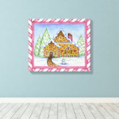 Gingerbread House Canvas Art Print (Insitu (Houten vloer))