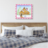 Gingerbread House Canvas Art Print (Insitu (Slaapkamer))