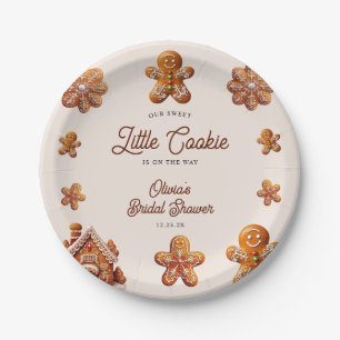 Gingerbread House Christmas Cookie Baby shower Papieren Bordje