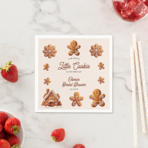 Gingerbread House Christmas Cookie Baby shower Servet