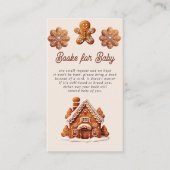 Gingerbread House Christmas Cookie Books voor Baby Informatiekaartje (Voorkant)