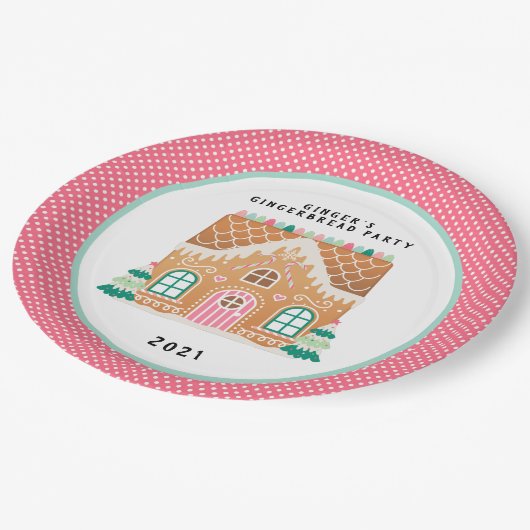 Gingerbread House | Christmas Cookie Exchange Papieren Bordje (Gekanteld)