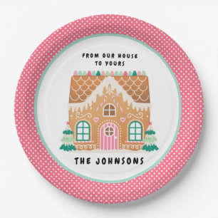 Gingerbread House Christmas Cookie Exchange Papieren Bordje