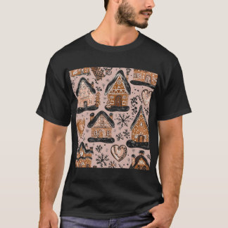 Gingerbread House Christmas Design T-shirt