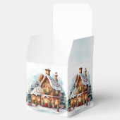 Gingerbread House Christmas Holiday Gift Box Bedankdoosjes (Geopend)