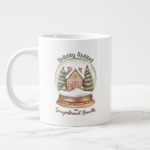Gingerbread House Christmas Holiday Snow Wereldbol Extra Grote Beker