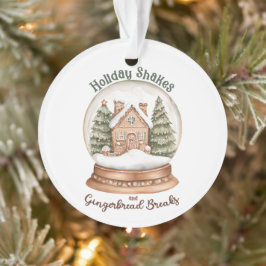 Gingerbread House Christmas Holiday Snow Wereldbol Ornament