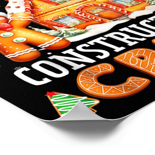 Gingerbread House Construction Crew Decorating Bak Poster (Hoek)