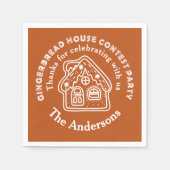 Gingerbread House Contest Party Bedankt Servet (Voorkant)