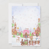 Gingerbread House Cookie Decorating Party Kaart (Achterkant)