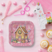 Gingerbread House Decorating Contest Papieren Bordje (Feest)