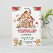 Gingerbread House Decorating Party Invitation (Debout devant)