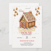 Gingerbread House Decorating Party Invitation (Devant / Derrière)