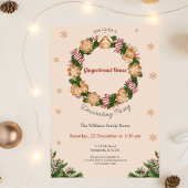Gingerbread House Decorating Party Krans Design Kaart