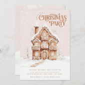 Gingerbread House Elegant kerstfeest Kaart (Voorkant / Achterkant)