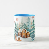 Gingerbread House Gelukkig Kerstmis. Bewerkbare te Mok (Midden)