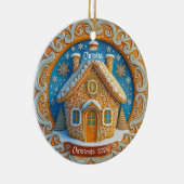 Gingerbread House Gepersonaliseerd Ornament (Rechts)