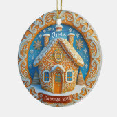 Gingerbread House Gepersonaliseerd Ornament (Links)