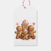 Gingerbread House Gingerbread Family Cadeaulabel (Achterkant)
