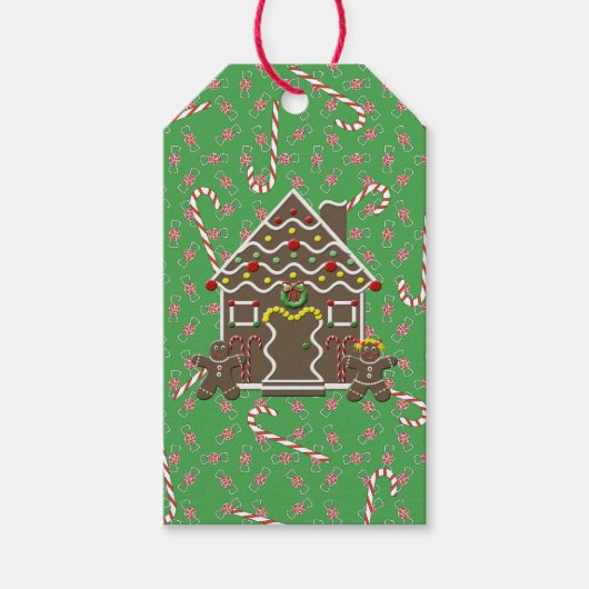 Gingerbread House Kerst Snoep Cadeaulabel (Voorkant)