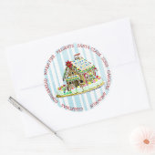 Gingerbread House Kerst  Sticker (Envelop)