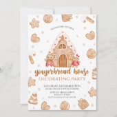 Gingerbread House Kerstfeest uitnodiging (Voorkant)