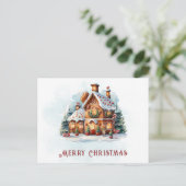Gingerbread House Kerstvakantie Briefkaart (Staand voorkant)