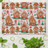 Gingerbread House Needlework Kerst Feestdagen Theedoek (Gevouwen)