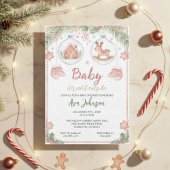 Gingerbread House Ornament Baby Shower Invitation Kaart