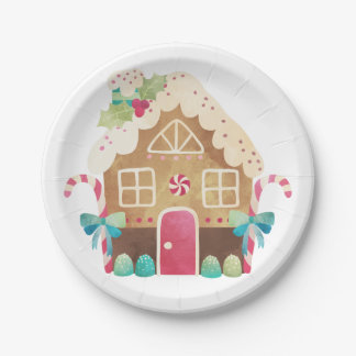 Gingerbread House Papier Borden Papieren Bordje