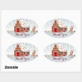 Gingerbread House party Favor Stickers (Vel)