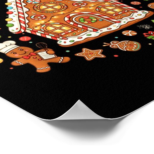 Gingerbread House Project Manager Cookie Baking Fu Poster (Hoek)