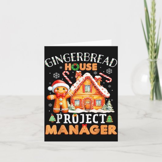 Gingerbread House Project Manager Decorating Bakin Kaart (Voorkant)