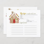 Gingerbread House Recept Kaart (Voorkant / Achterkant)