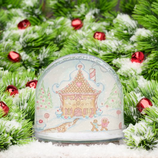 Gingerbread House Snow Globe  (Noël)