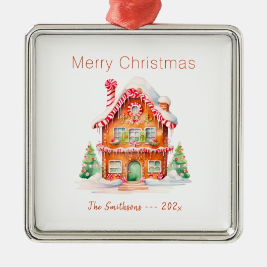 Gingerbread House Vintage Kerst Ornament (Voorkant)