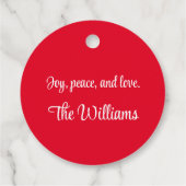 Gingerbread House Wedstrijd Party Wit & Rood Bedankjes Labels (Achterkant)