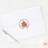 Gingerbread House Wedstrijdwinnaar Ronde Sticker (Envelop)