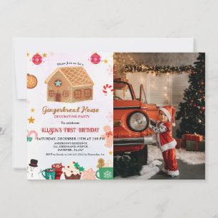 Gingerbread Huis Decoratie Party 1e Verjaardag In Kaart