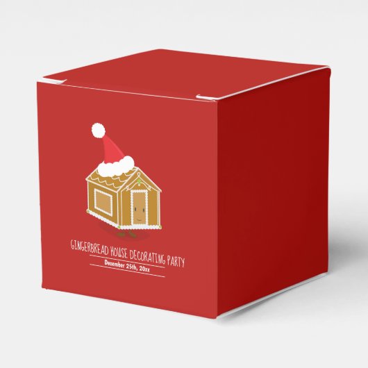 Gingerbread Huis Decoratie Party Favor Box Bedankdoosjes (Voorkant Zijde)