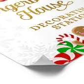 Gingerbread Huis Decoratie Station Kerstbord (Hoek)