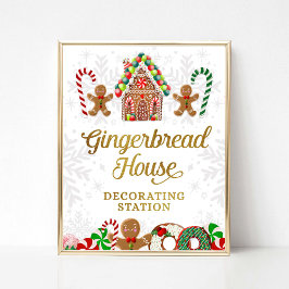 Gingerbread Huis Decoratie Station Kerstbord