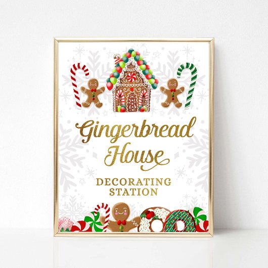 Gingerbread Huis Decoratie Station Kerstbord