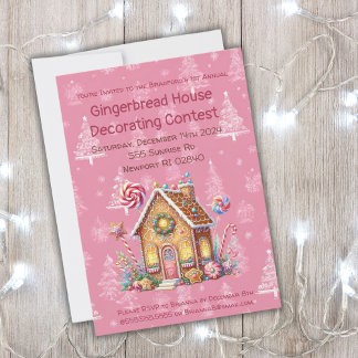 Gingerbread Huis Decoratie Wedstrijd Kaart