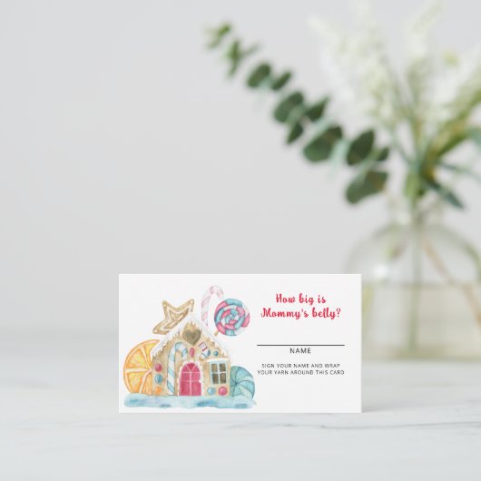 Gingerbread huis - hoe groot is mama's buik informatiekaartje (Staand voorkant)
